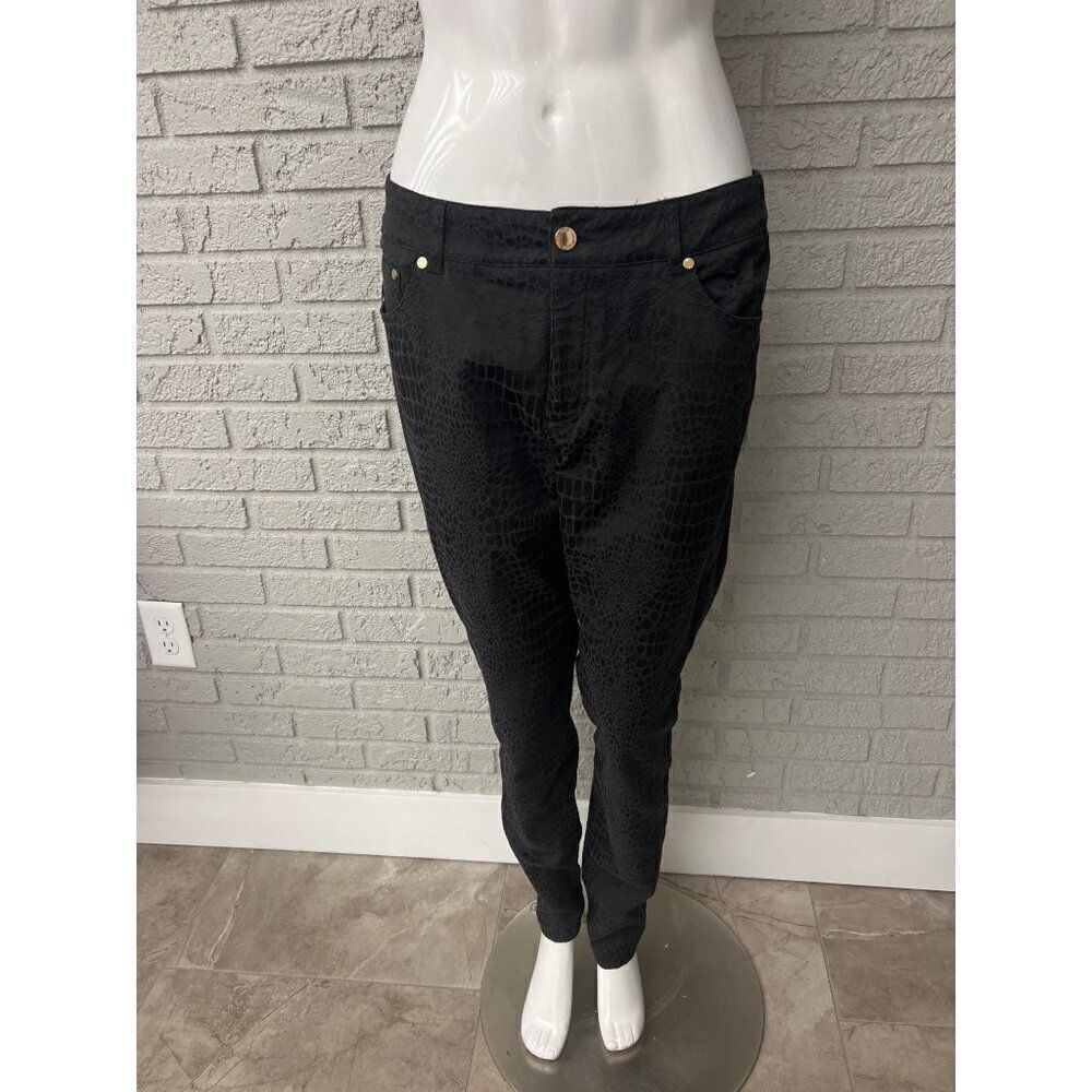 Eric Women Black Textured Jeans Size 10